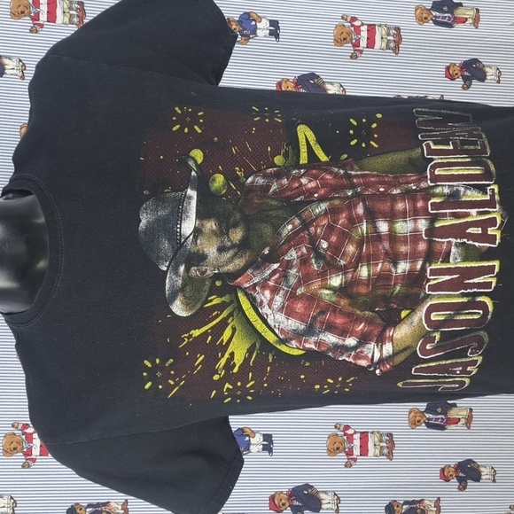 Jason Aldean 2012 country music summer tour black Med casual rap style t-shirt - Picture 1 of 7
